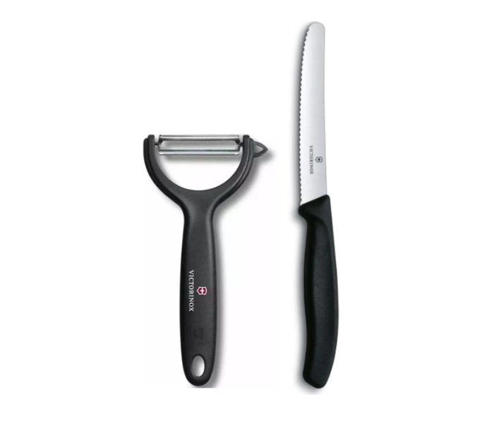 Victorinox İkili Set - Dik Soyacak ve 11 cm Bıçak