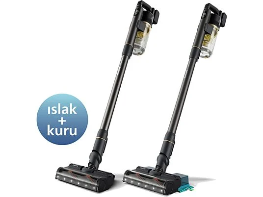 Philips 7000 Serisi Kablosuz Dikey Süpürge, PowerCylone12, Aqua Modülü, Zemin Algılama , XC7057/01