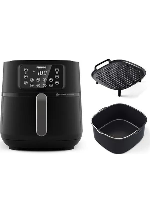 Philips 5000 Serisi XXL Airfryer, Uzaktan Bağlantı, 1.4kg, 7.2L Kapasite + Aksesuarlar, HD9285/96