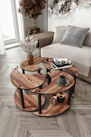 Ravilo Yin Yang 4'lü Orta Sehpa