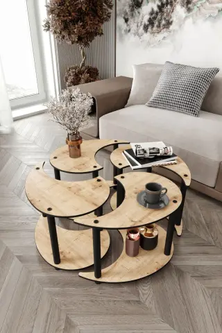 Ravilo Yin Yang 4'lü Orta Sehpa