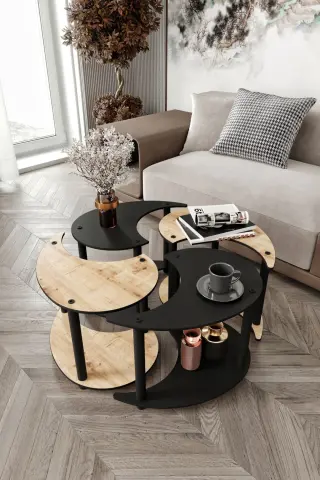 Ravilo Yin Yang 4'lü Orta Sehpa