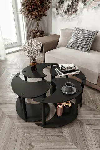 Ravilo Yin Yang 4'lü Orta Sehpa