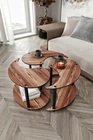 Ravilo Yin Yang 3'lü Orta Sehpa