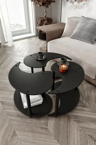 Ravilo Yin Yang 3'lü Orta Sehpa