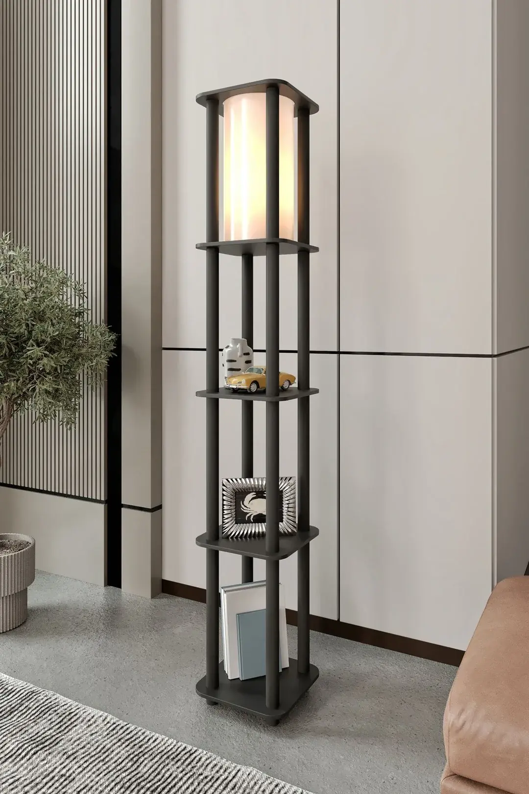 Ravilo Estantes Kare Dekoratif Raflı Lambader