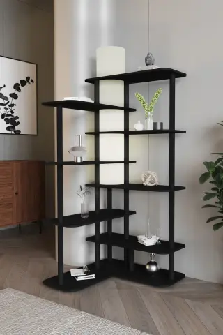 Ravilo Cross Dekoratif Raflı Kitaplık Lambader