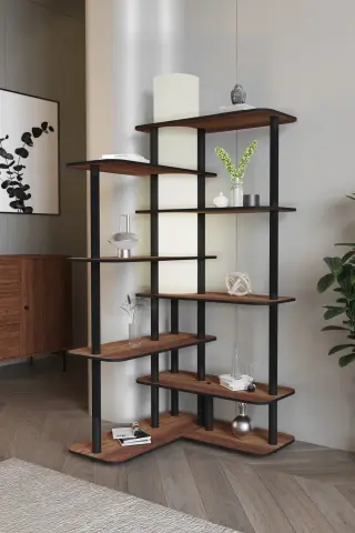 Ravilo Cross Dekoratif Raflı Kitaplık Lambader