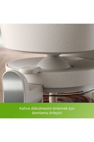 Çevre Dostu Mutfak 5000 Serisi Filtre Kahve Makinesi, 1.2L Kapasite, Krem, HD5120/00