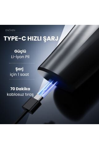 Blackstone Max Siyah Çift Yönlü Kavisli Bıçaklı Şarjlı Islak-Kuru Tıraş Makinesi