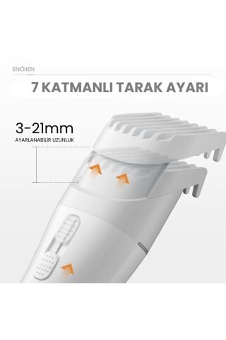 Boost 2 Beyaz Taşınabilir Şarjlı Saç Kesim Makinesi