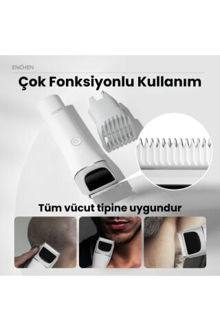 Boost 2 Beyaz Taşınabilir Şarjlı Saç Kesim Makinesi