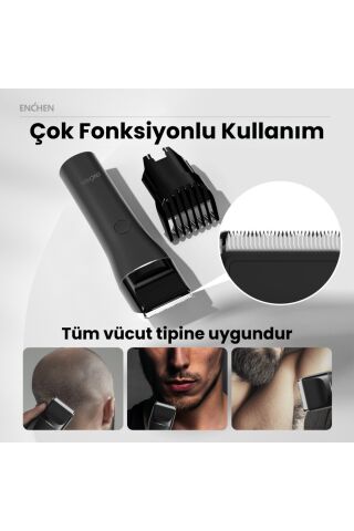 Boost 2 Siyah Taşınabilir Şarjlı Saç Kesim Makinesi
