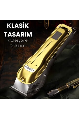 Boost 3 Gold Ayarlanabilir Başlıklı Dijital Göstergeli Şarjlı Profesyonel Saç Kesim Makinesi