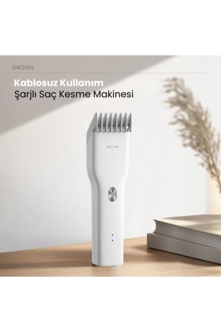 Boost Beyaz Taşınabilir Şarjlı Saç Kesim Makinesi