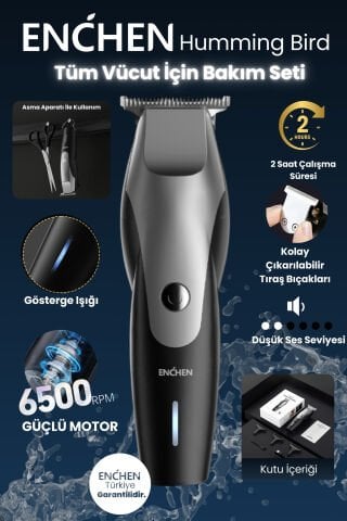 Humming Bird Siyah Hassas Kesim Şarjlı Saç ve Tıraş Makinesi