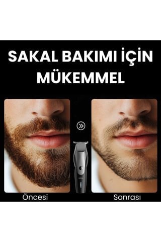 Humming Bird Siyah Hassas Kesim Şarjlı Saç ve Tıraş Makinesi
