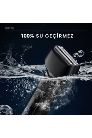 MS001 Siyah Dijital Ekranlı Ultra Yakın Kesim Folyo Başlıklı Şarjlı Tıraş Makinesi