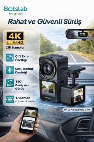 V9H 4K / Wifi / 140°ultra Geniş Açı/ 3 IN 1 (Araç - Motor - Aksiyon) Kamerası