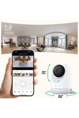 2C Pro Smart Camera - 3K / Tek Tuşla Sesli Arama / 360 Akıllı Güvenlik Kamerası - C222