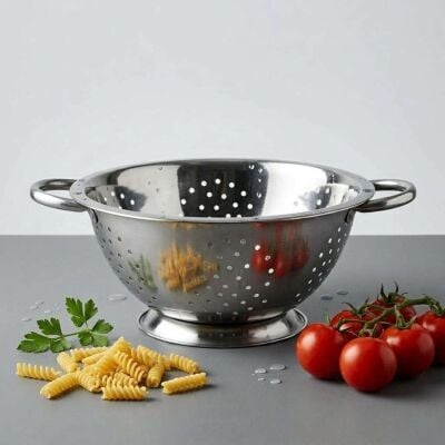 Makarna Süzgeci Çelik 28 cm (PASLANMAZ) (MS-28)
