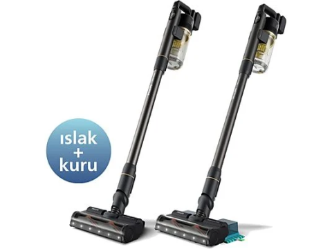 Philips 7000 Serisi Kablosuz Dikey Süpürge, PowerCylone12, Aqua Modülü, Zemin Algılama , XC7057/01