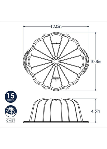 nordicware 60. Yıl Özel Bundt Kek Kalıbı - 12 Cup