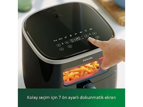 Philips 3000 Serisi XL Airfryer, 5.6L Kapasiteli Hazne, Siyah, HD9257/80