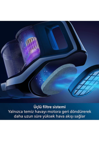 Philips Speedpro Max Kablosuz Dikey Süpürge, PowerCyclone8, 360 Derece Emiş Başlığı, XC7040/01
