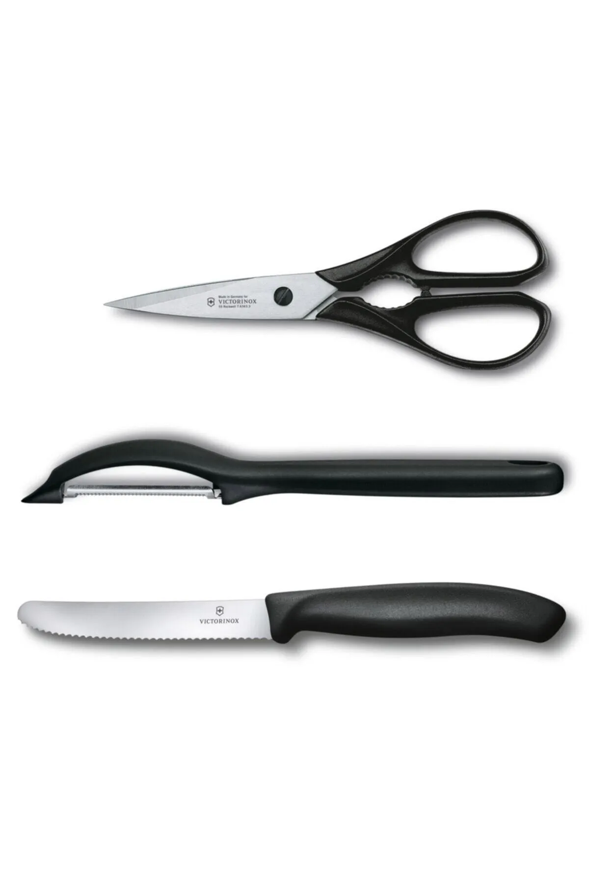 VICTORINOX Makas, Soyacak Ve Domates Bıçağı Seti