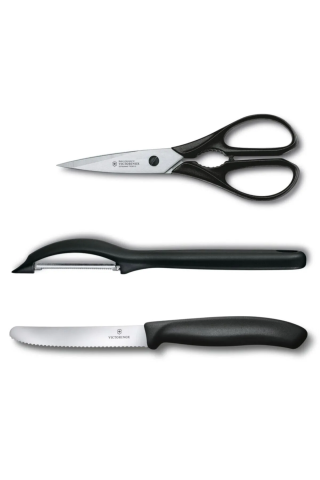 VICTORINOX Makas, Soyacak Ve Domates Bıçağı Seti