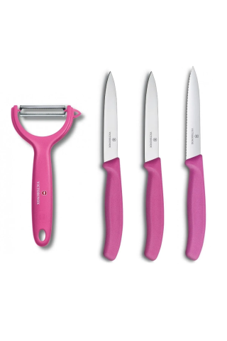 VICTORINOX Pembe Soyacak Ve Soyma Bıçak Seti 6079