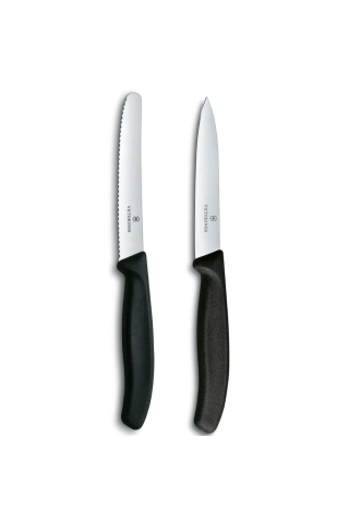 VICTORINOX Siyah Bıçak Doğrama Seti 2 Li