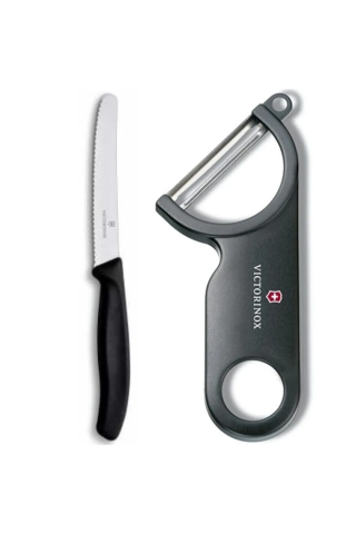 VICTORINOX Siyah Soyacak Ve Doğrama Seti Paslanmaz Çelik