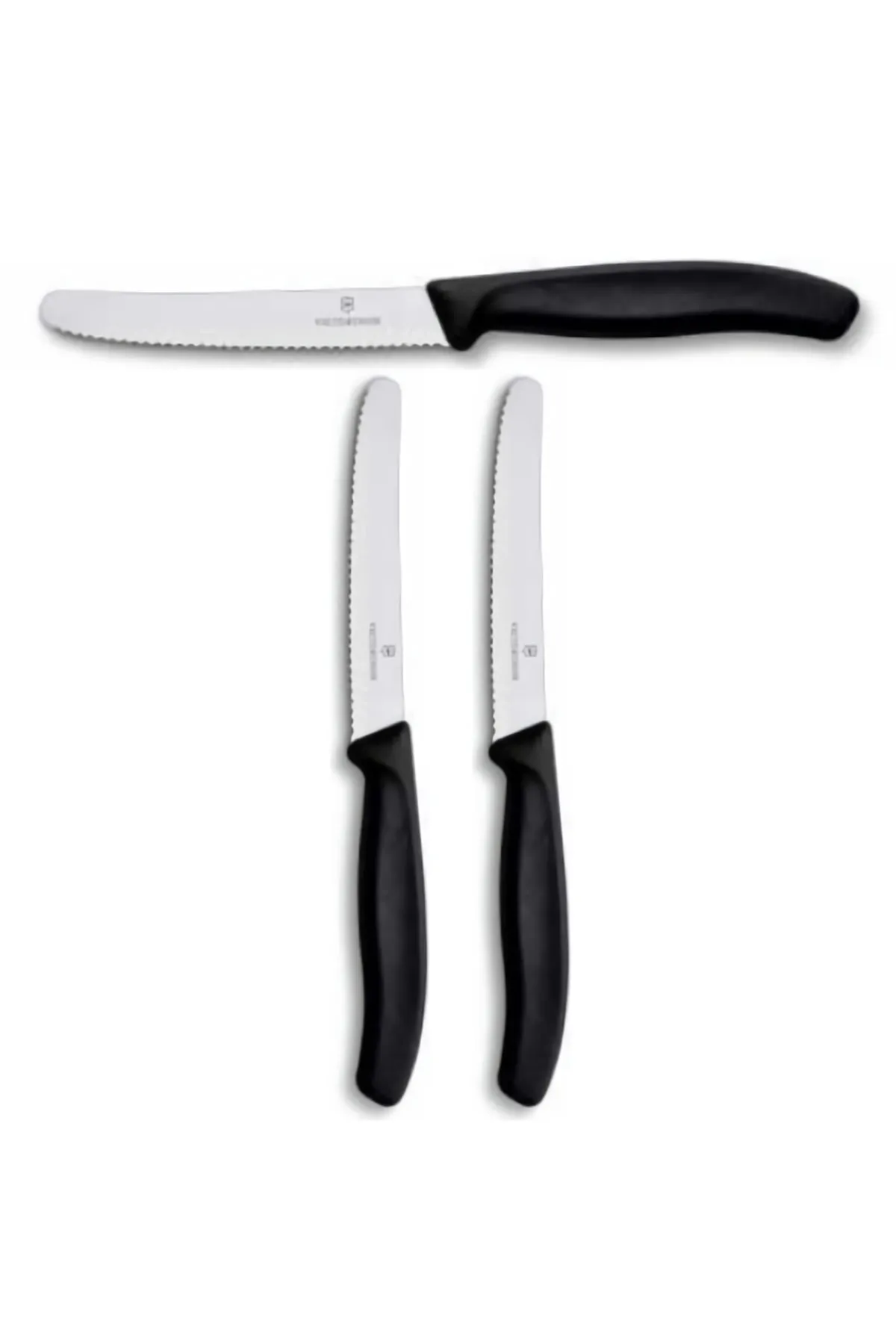 VICTORINOX Paslanmaz Çelik Özel Siyah Domates Bıçağı Seti 6.7833 3 Adet Siyah