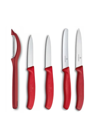 VICTORINOX Kırmızı 5 Li Büyük Soyma Seti