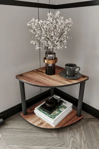 Ravilo 2 Katlı Dekoratif Köşe Kitaplık