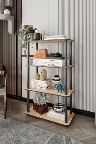 Ravilo 4 Katlı Dekoratif Diktörtgen Kitaplık