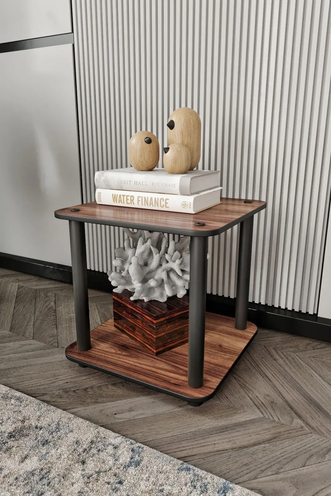 Ravilo 2 Katlı Dekoratif Kare Kitaplık