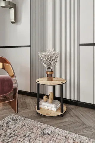 Ravilo 2 Katlı Dekoratif Yuvarlak Kitaplık