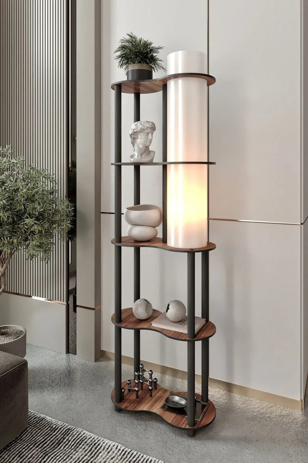 Ravilo Sperenza Dekoratif Raflı Lambader