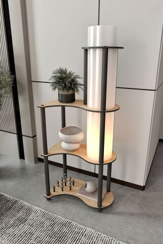 Ravilo Estilo Dor Dekoratif Raflı Lambader