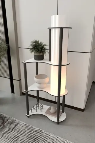 Ravilo Estilo Dor Dekoratif Raflı Lambader