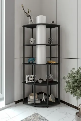 Ravilo Conrad Çift Yön Kullanım Raflı Köşe Lambader