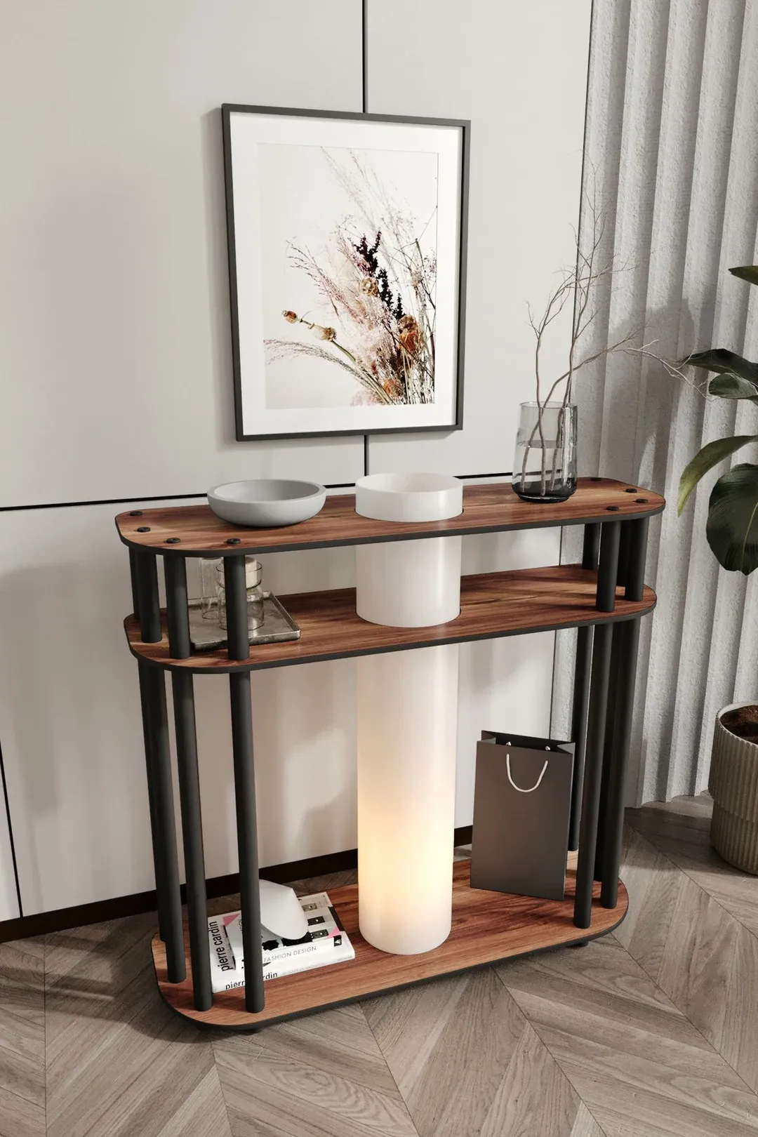 Ravilo Cruise Dresuar Dekoratif Raflı Lambader