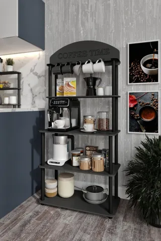 Ravilo Coffee Time Dekoratif Kahve Standı Çok Amaçlı Dolap