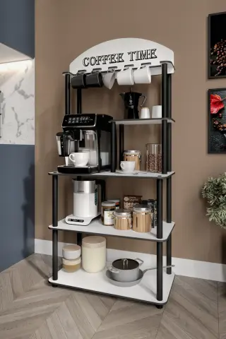 Ravilo Coffee Time Dekoratif Kahve Standı Çok Amaçlı Dolap