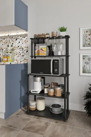 Ravilo Mikrodalga Kahve Standı Çok Amaçlı 4 Katlı Raf