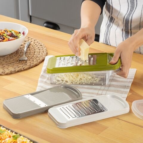 Ceronni 3lü Stronger Rende Seti Yeşil Beyaz Bej