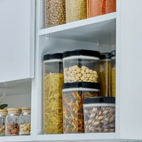 Ceronni Bonny Erzak Saklama Kabı 3lü Set 1,8Lt - 1Lt - 600Ml Siyah